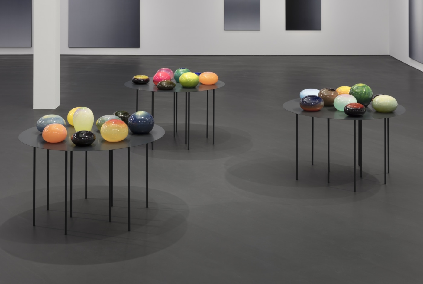 The exhibition also features Braun's new series of glass works. The mouth-blown glass objects, produced in traditional glass foundries under...