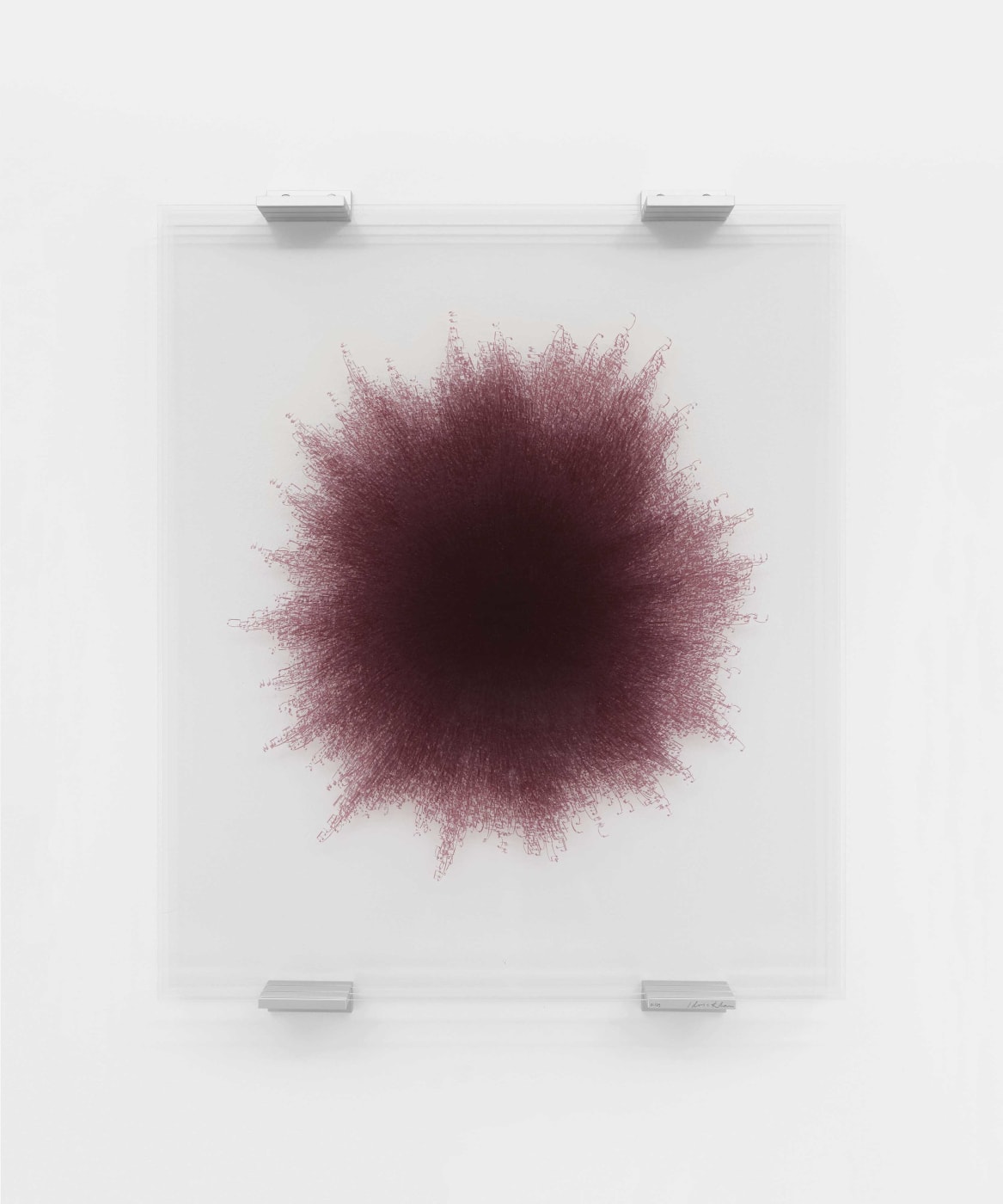 Idris Khan, After the setting sun (Deep Crimson) , 2025