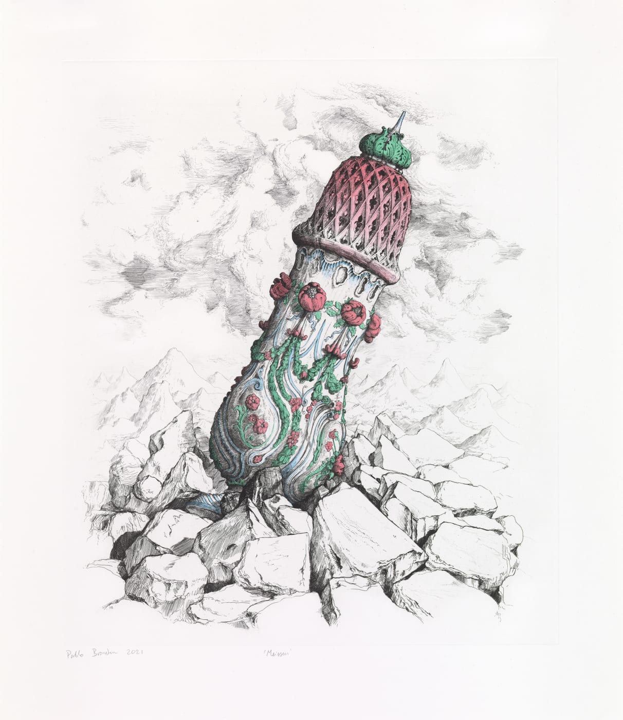 Pablo Bronstein, Sugar Caster 'Meissen', 2021