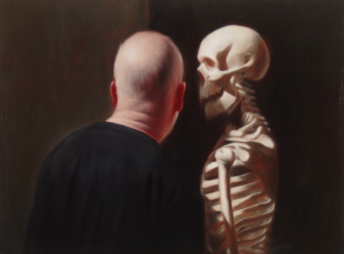 KEN CURRIE Skeleton Whispering, 2019-2020 Oil on panel 46 x 61 cm | 18 1/8 x 24 1/8 in Enquire...
