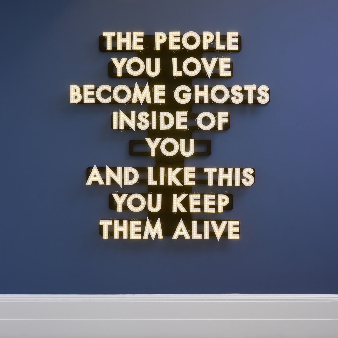 1. Robert Montgomery’s light works were inspired by the ‘master of light’ James Turrell