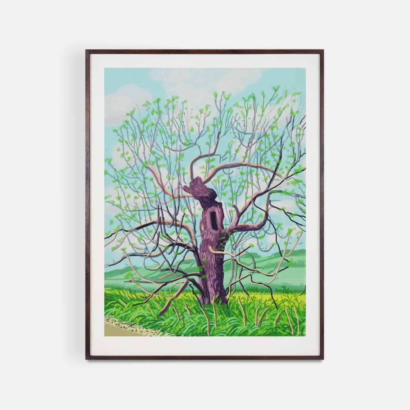 The iPad allows Hockney to work en plein air in all seasons