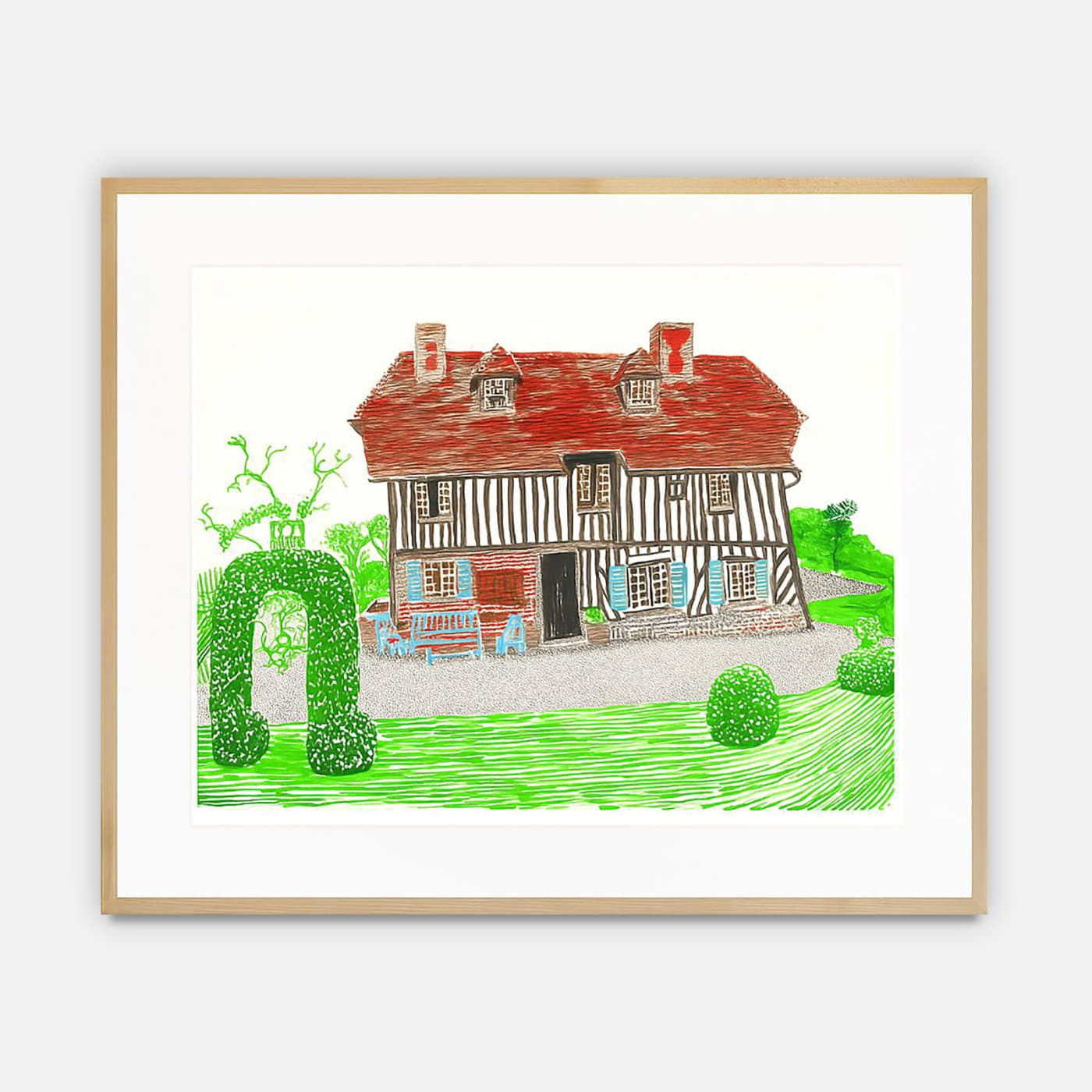 After moving to the village of Beuvron-en-Auge in Normandy in 2019, Hockney turned his attention to his new home, again...
