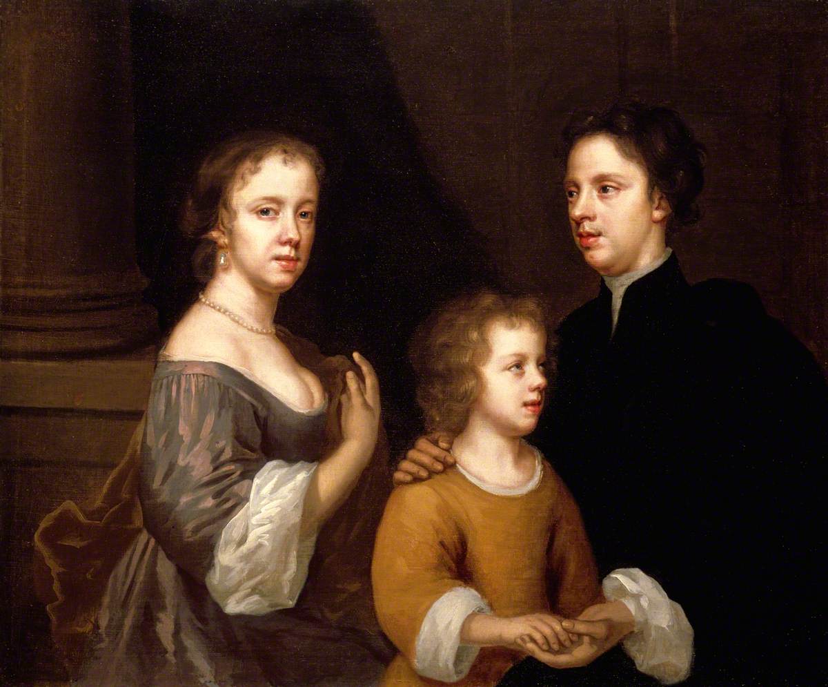 mary beale, self portrait with husband and son