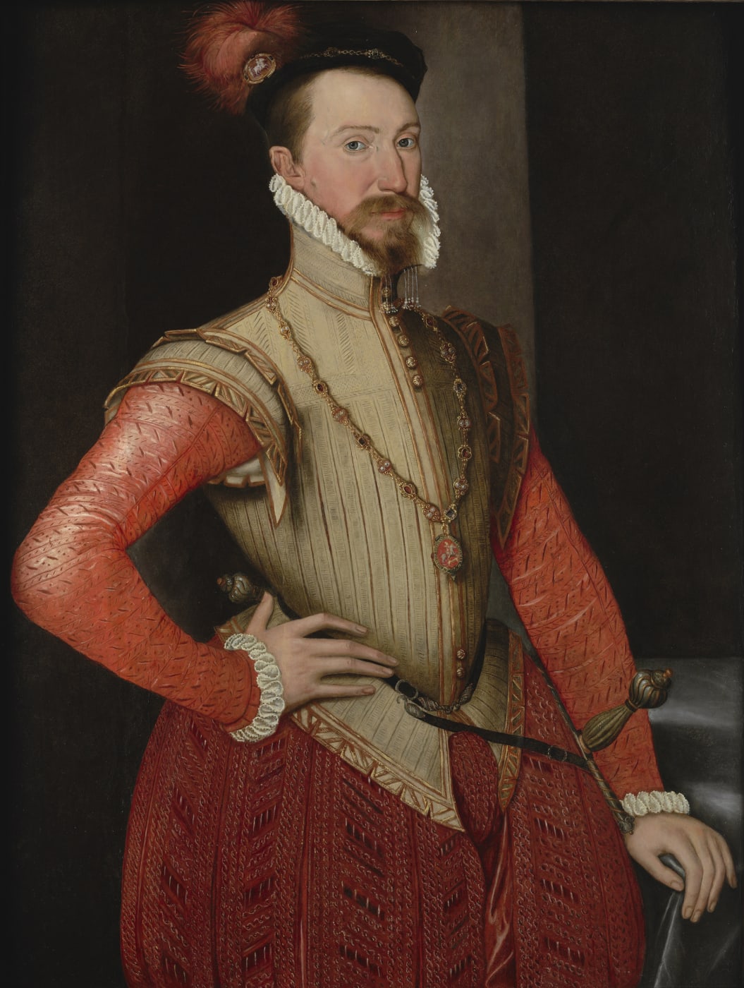 Tudor Portrait for sale of Robert Dudley wearing the order of the garter