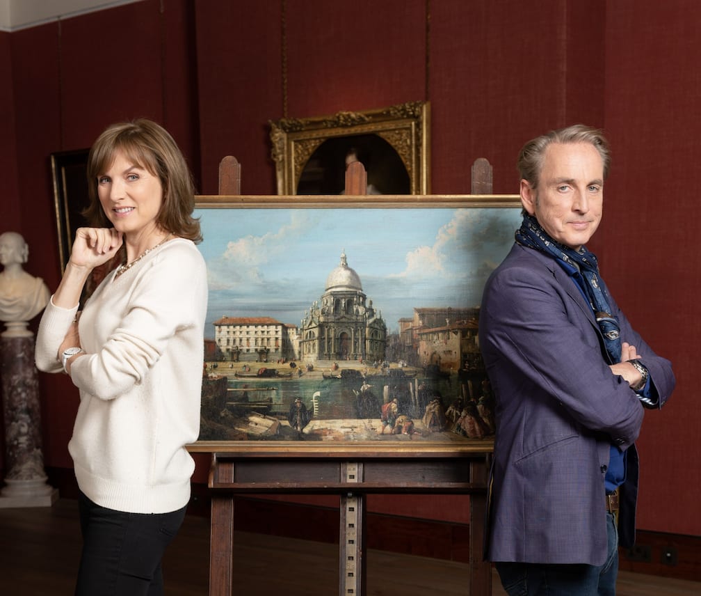 Fiona Bruce and Philip Mould, photographed together before Fake or Fortune series 4