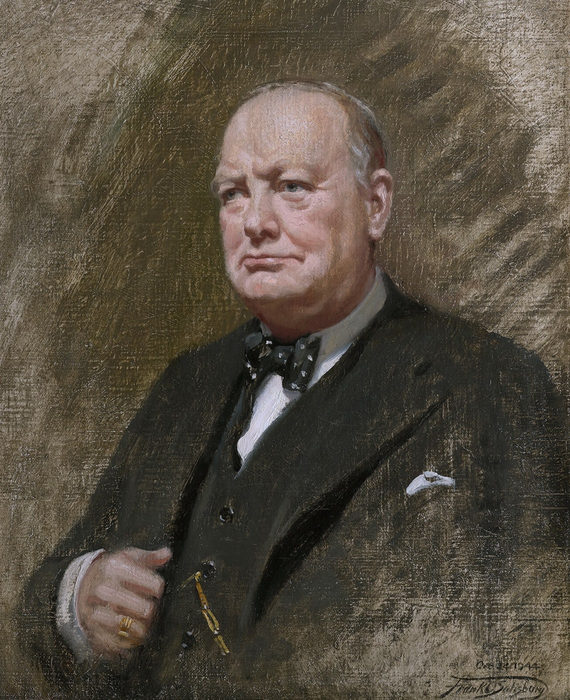 portrait of winston churchill painted during the second world war this is the only portrait he sat for during this time.