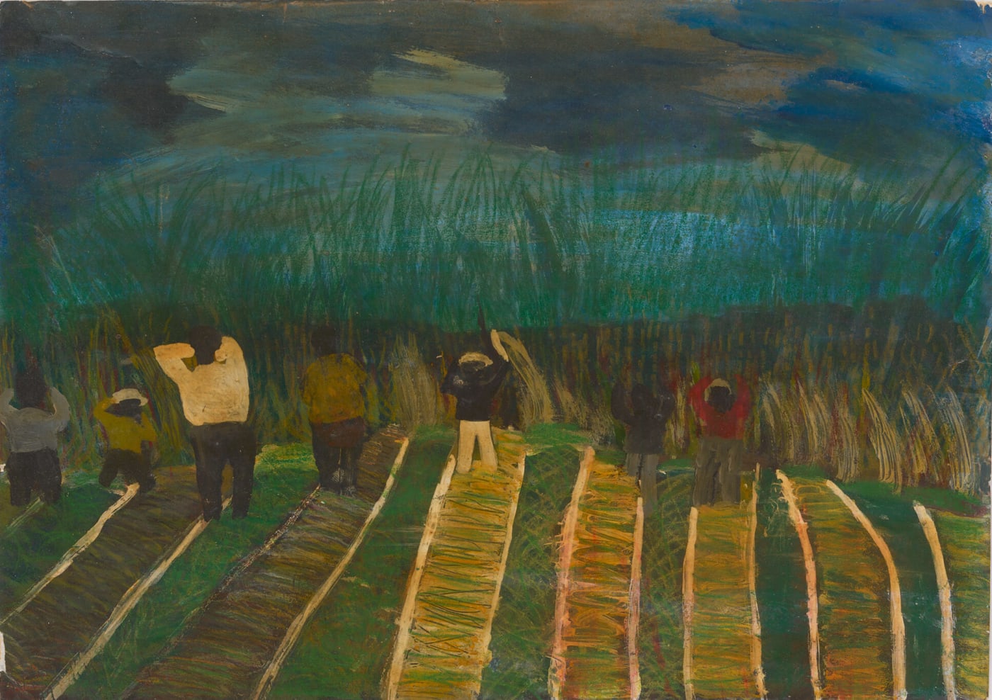 frank walter painting of Fields and Workers