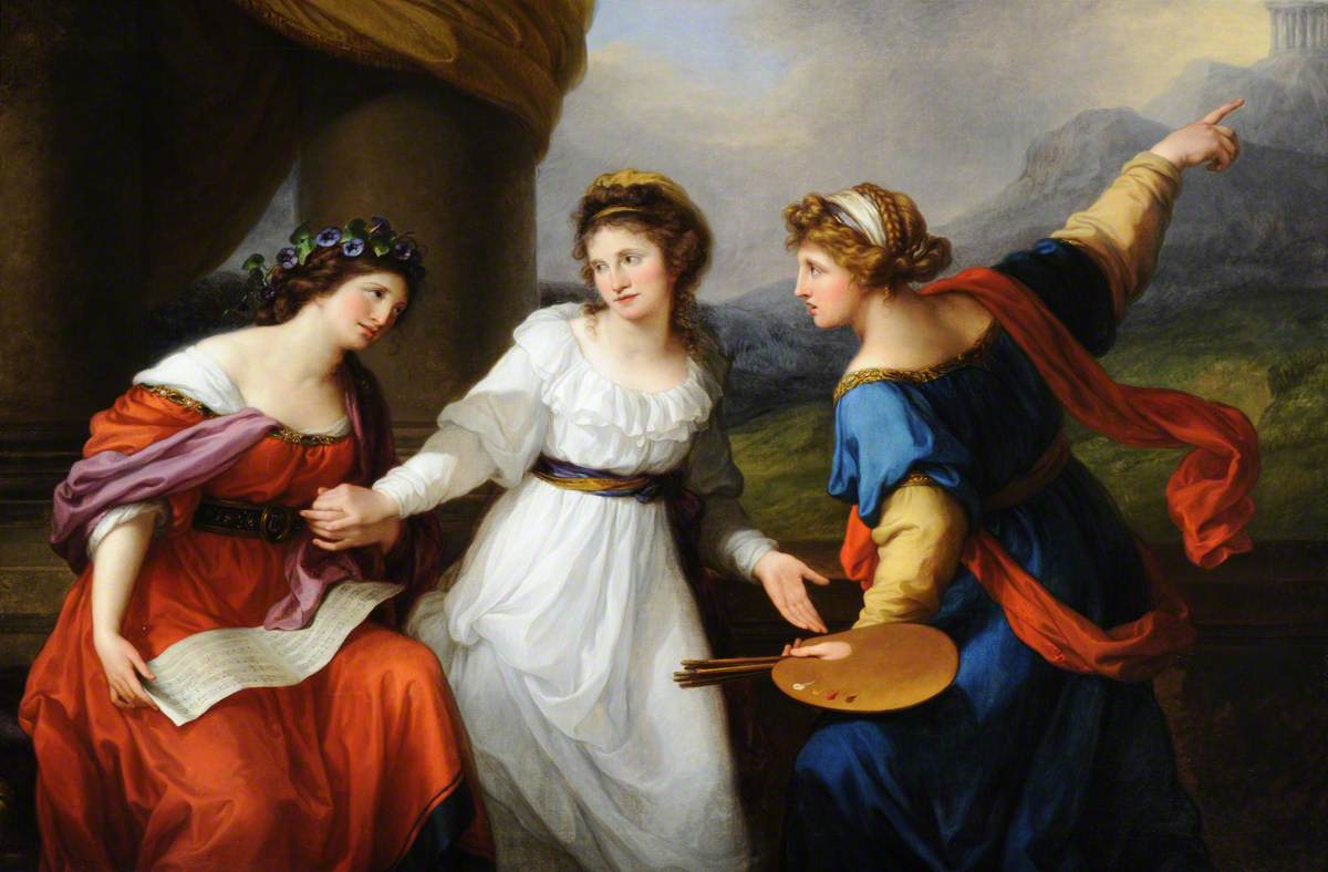 angelica kauffmann Self-portrait with the Arts of Music and Painting