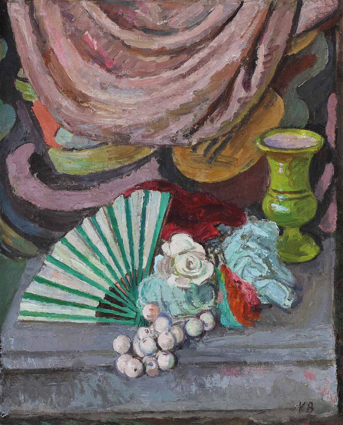 vanessa bell, still life with fan