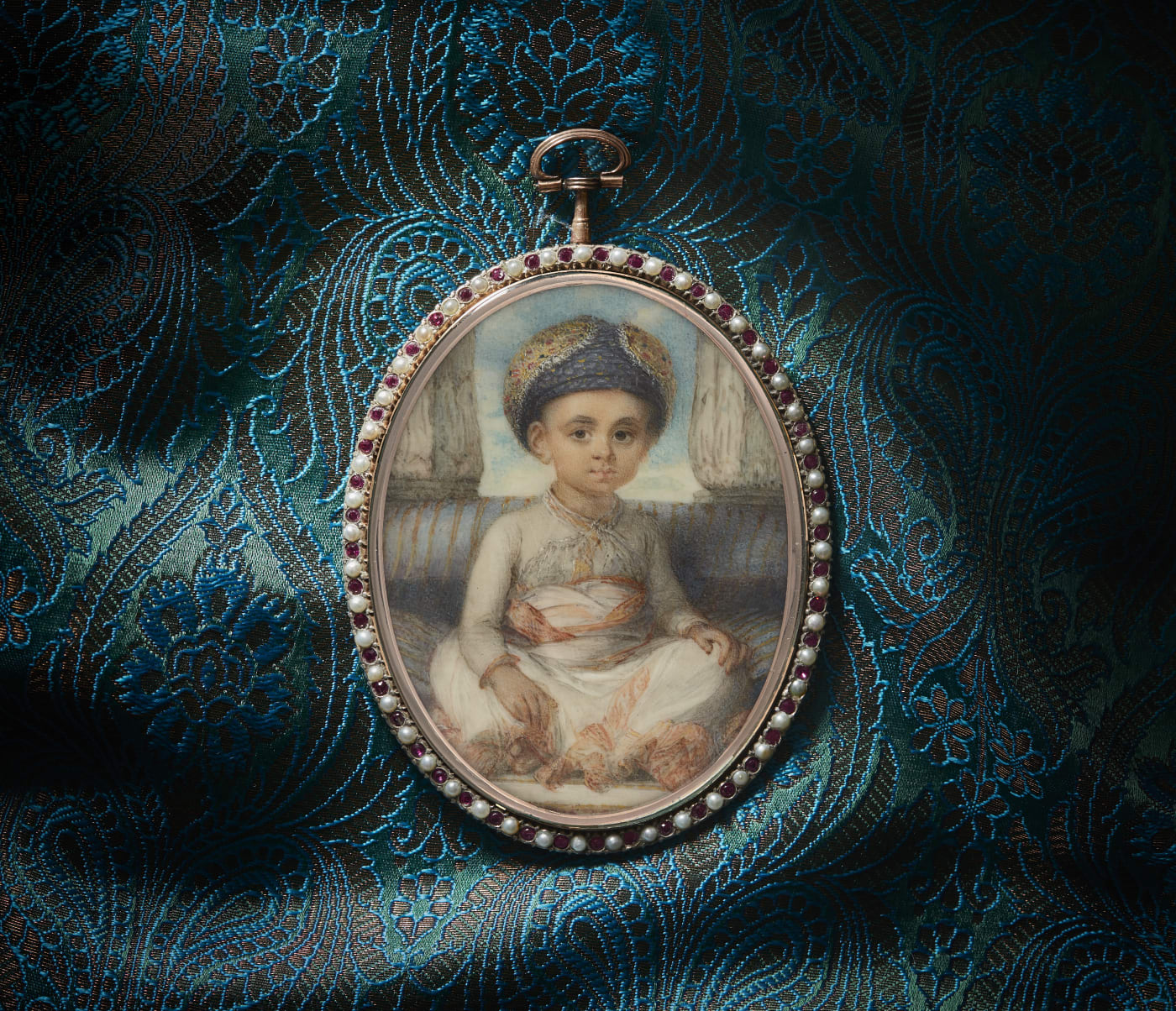 ozias humphry portrait miniature of an indian boy