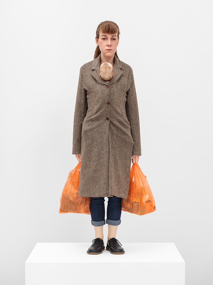 While Mueck’s first two works on the theme of motherhood explore the emotional resonances of pregnancy and birth, in Woman...
