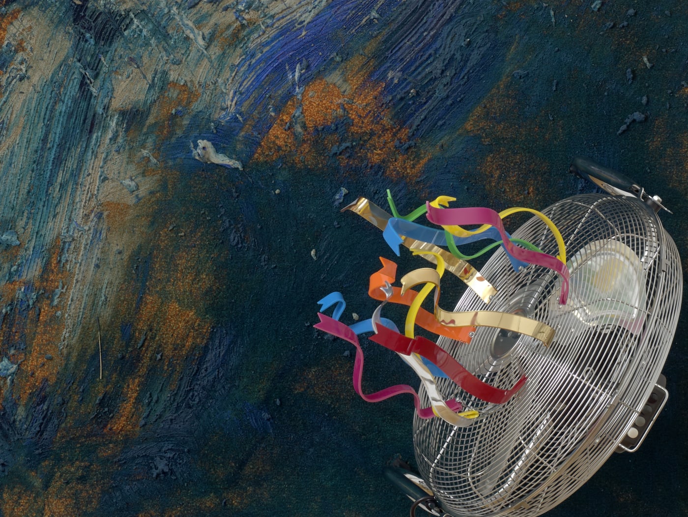 I wanted a painting that evoked motion. It’s a painting that happened after being in a hurricane in New York...