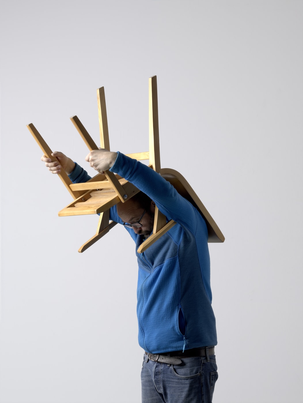 Twisting around an invisible form, the sinewy slices of an absent, fully clothed body appear at once poetic, unnerving and...