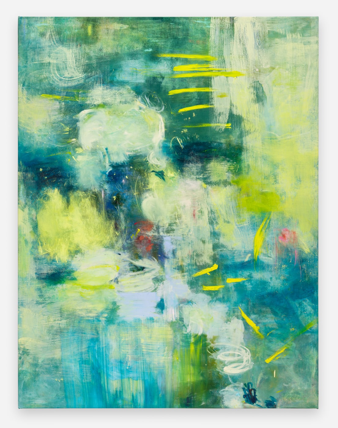 ‘In canvases like the otherworldly Stars and Numerals, fierce reverberations of viridian green, cobalt and lemon yellow are neither symphony...