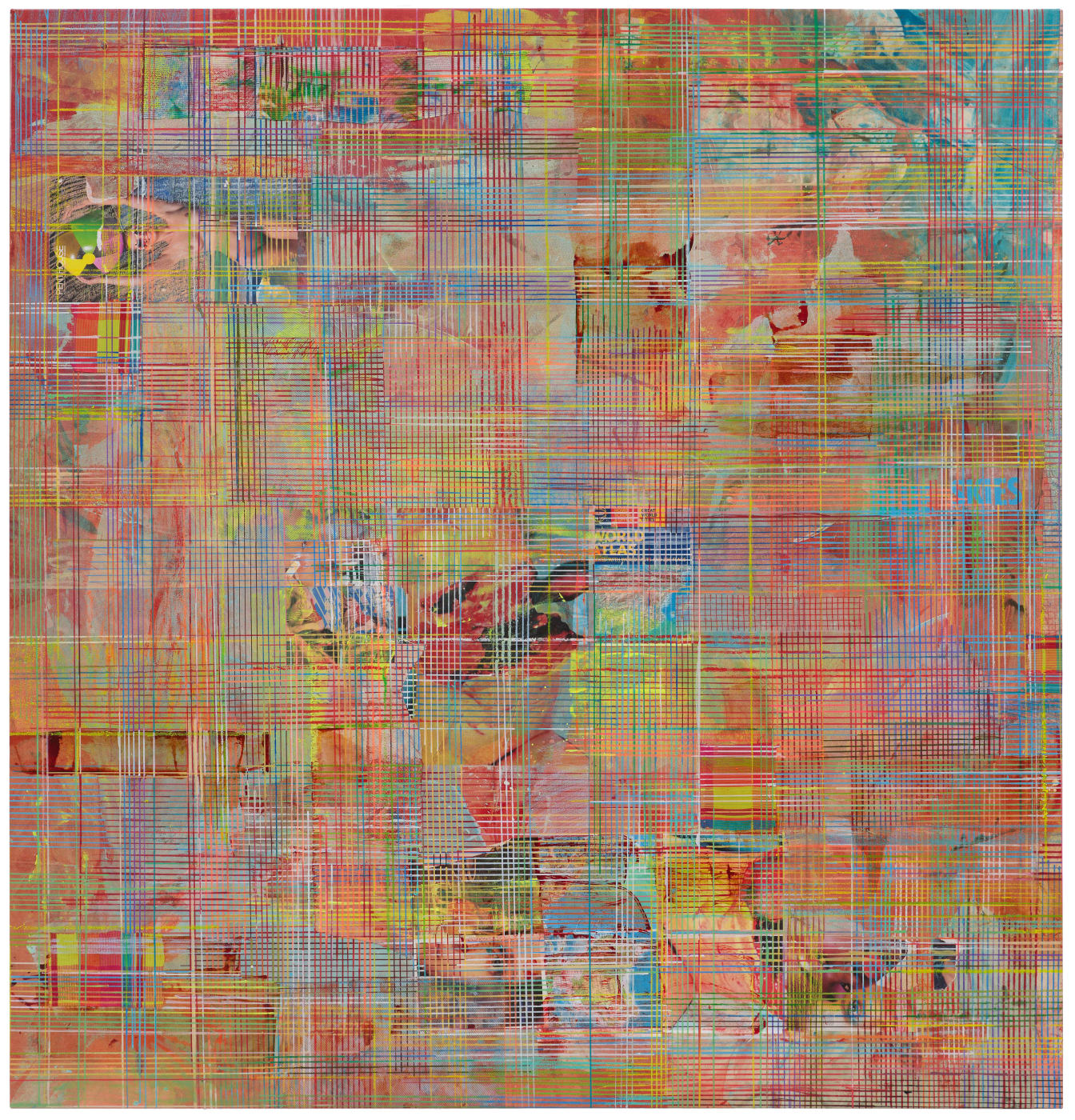 Juxtaposing her paintings with antique examination couches and Persian rugs against a wall painted in eau de Nil – a...