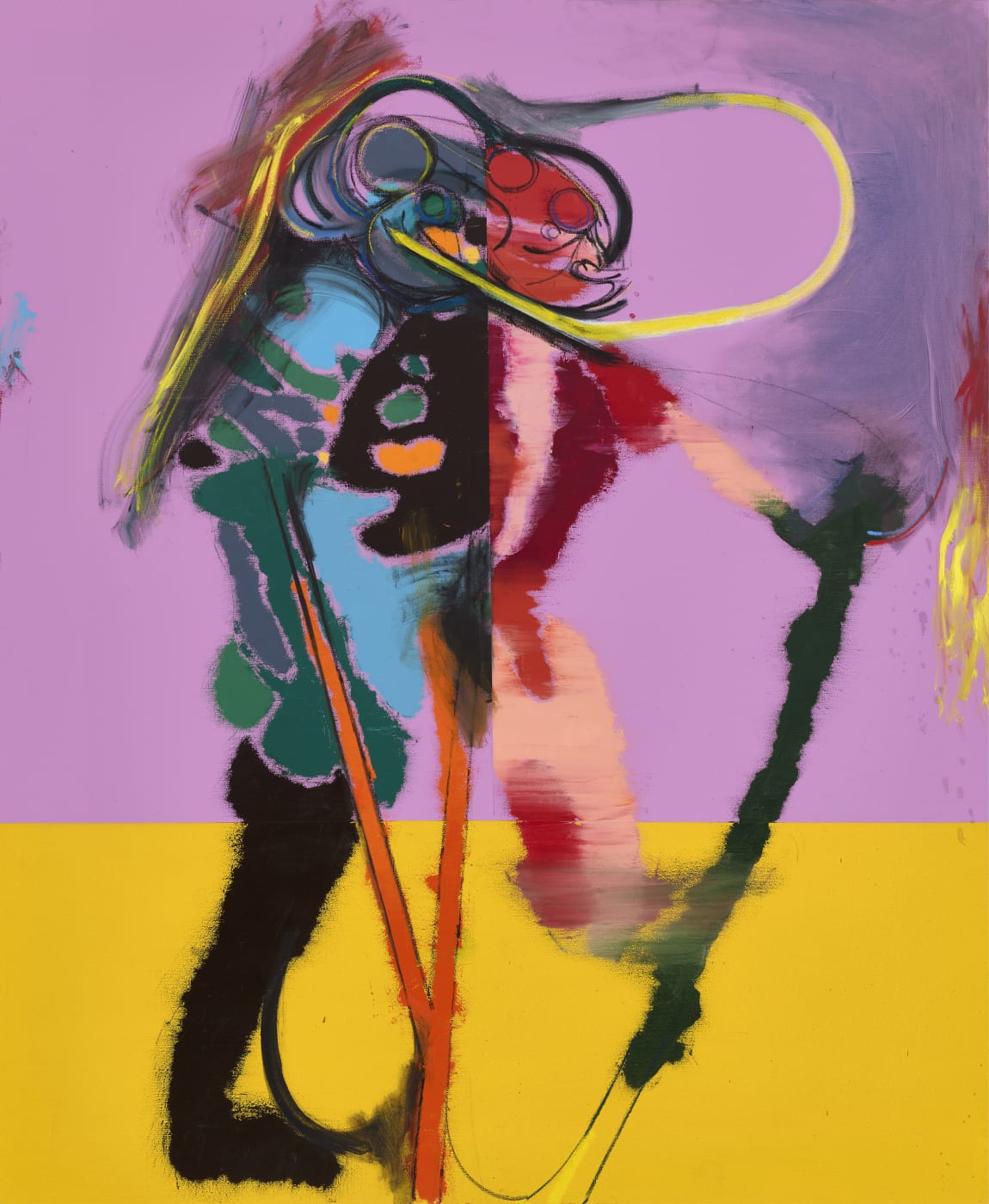 Einmal ohne, 2022 Oil on canvas 220 x 180 cm