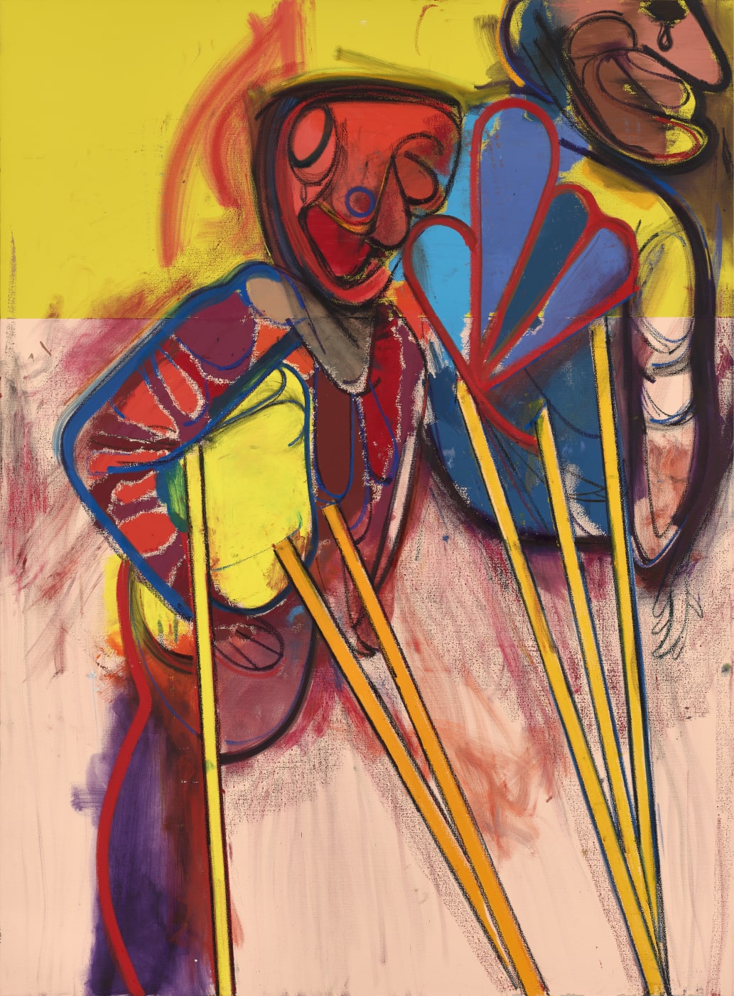 Stress ohne Sinn, 2022 Oil on canvas 220 x 165 cm