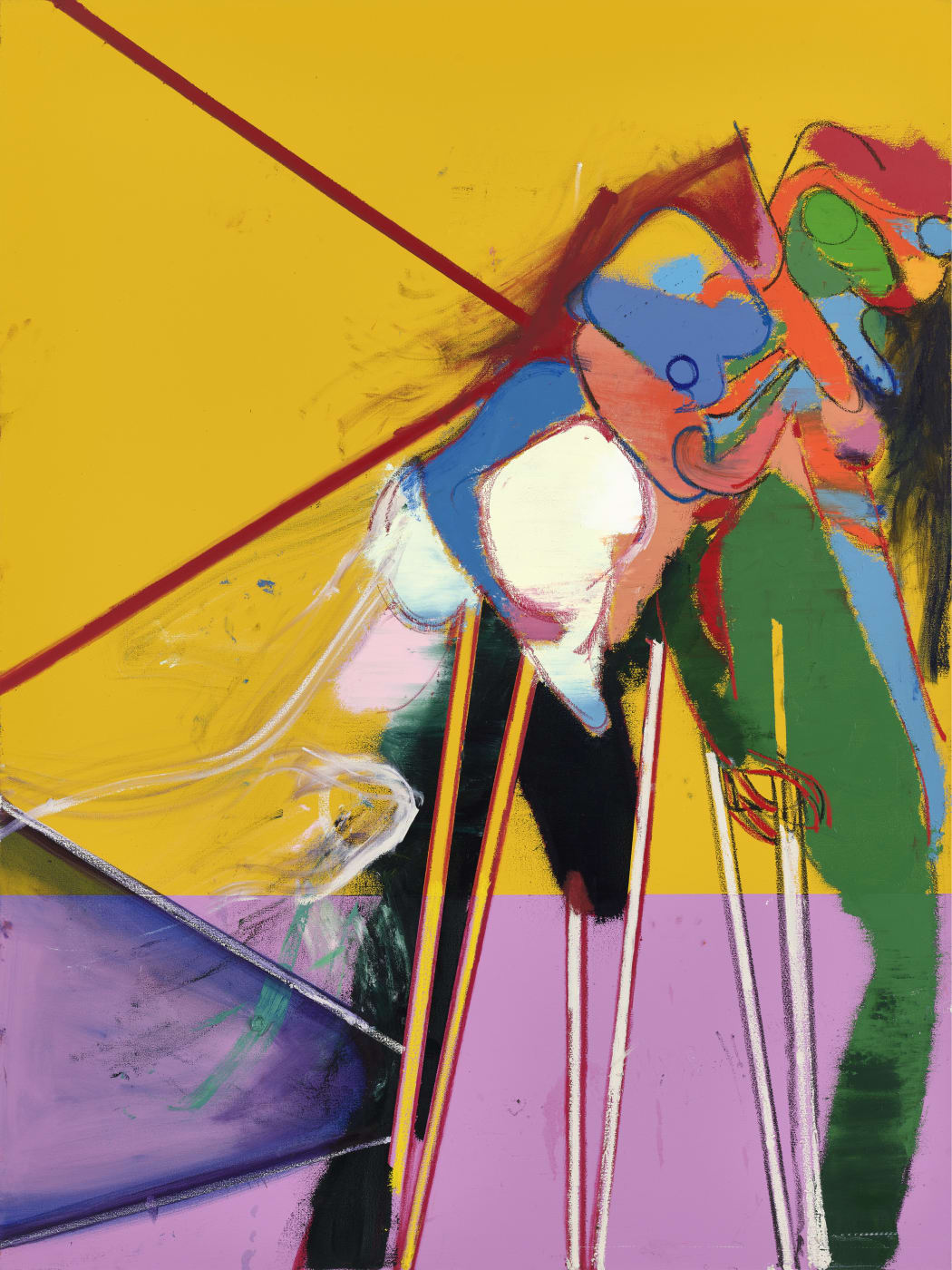 lesen in Fragmenten, 2022 Oil on canvas 220 x 165 cm