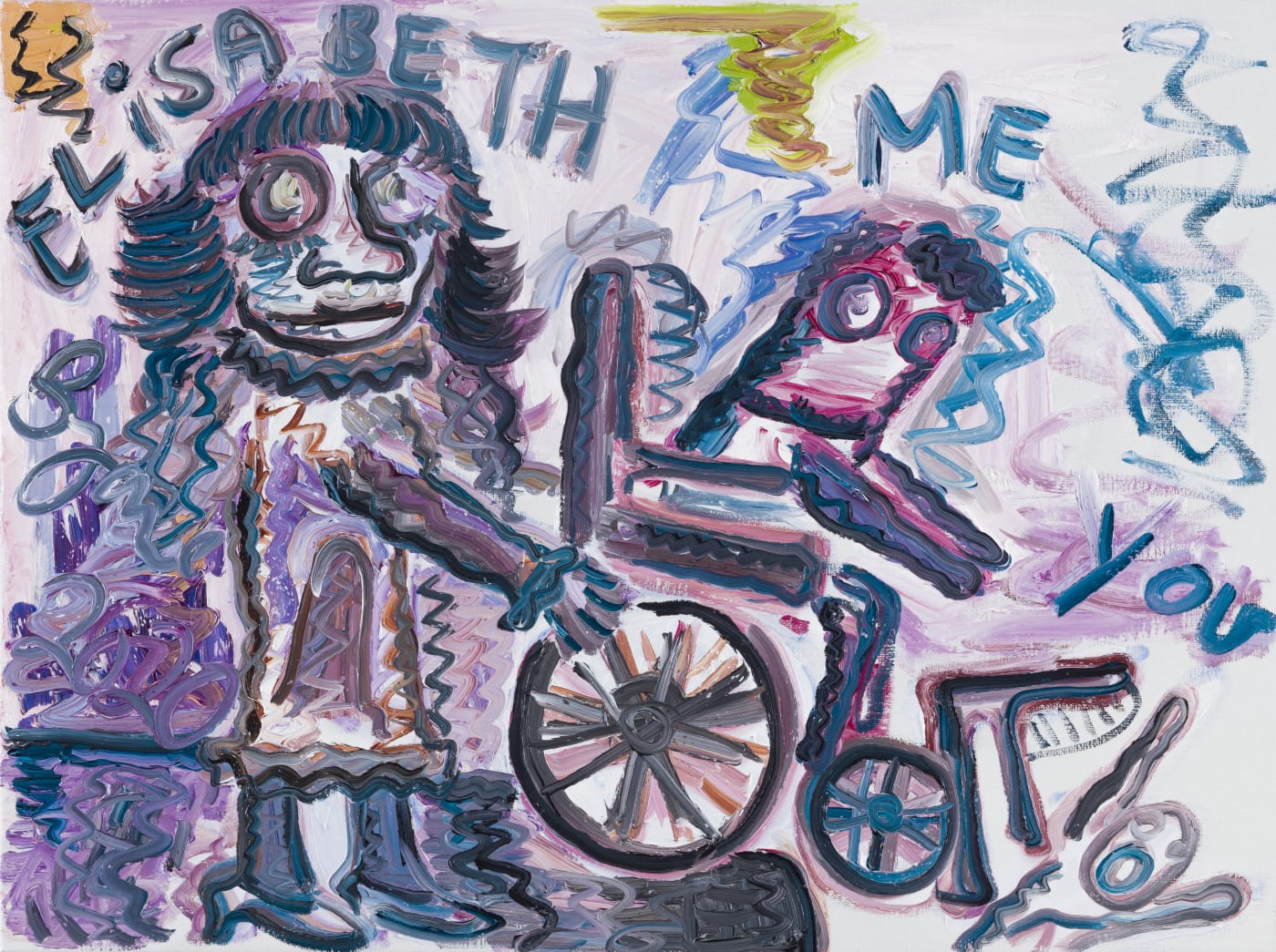 Elisabeth and Me, 2020 Oil paint on canvas 60 x 80 cm (23.62 x 31.5 in) Referred to as ‘the...