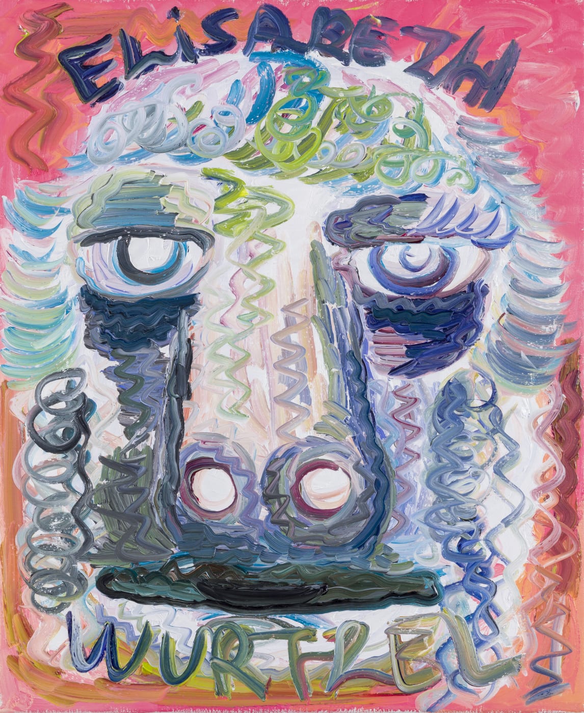 Untitled, 2020 Oil paint on canvas 73 x 60 cm (28,74 x 23,62 in) Melgaard’s rapid brushstrokes indicate an urge...