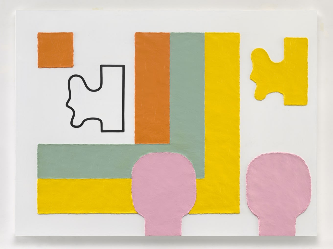 Lasker is a considered, deliberate painter who uncouples line and colour in his works. Set against a white background as...