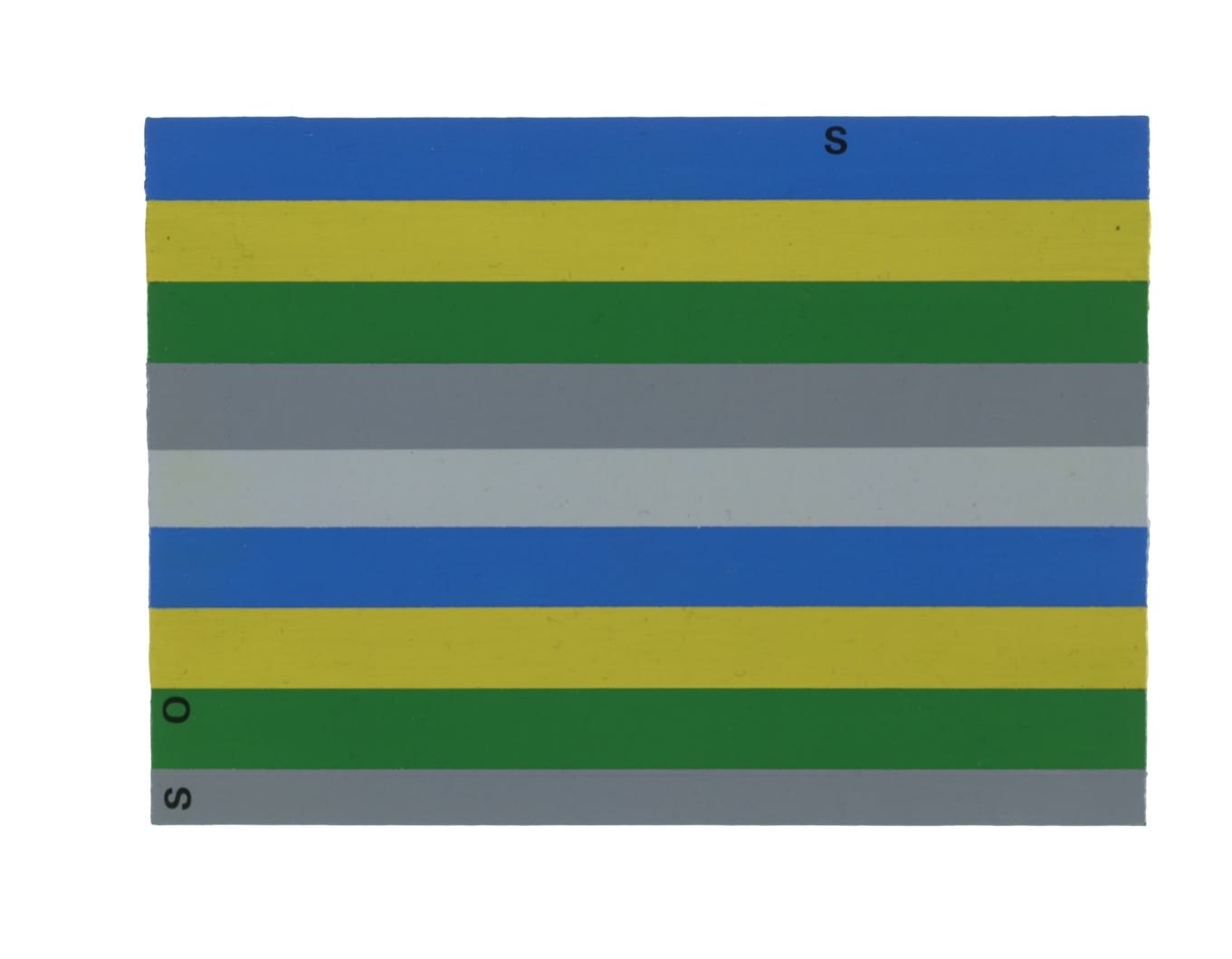 The bands of colour that make up this postcard painting are taken from the Google Maps colour chart of greys,...