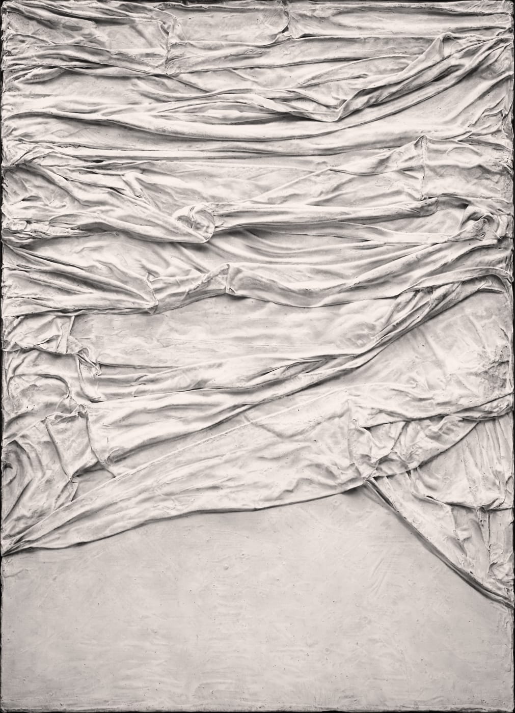 The Manzoni reminded me of Rauschenberg’s bed Combine, but in fact, Manzoni’s piece is only around 20 inches wide. So...