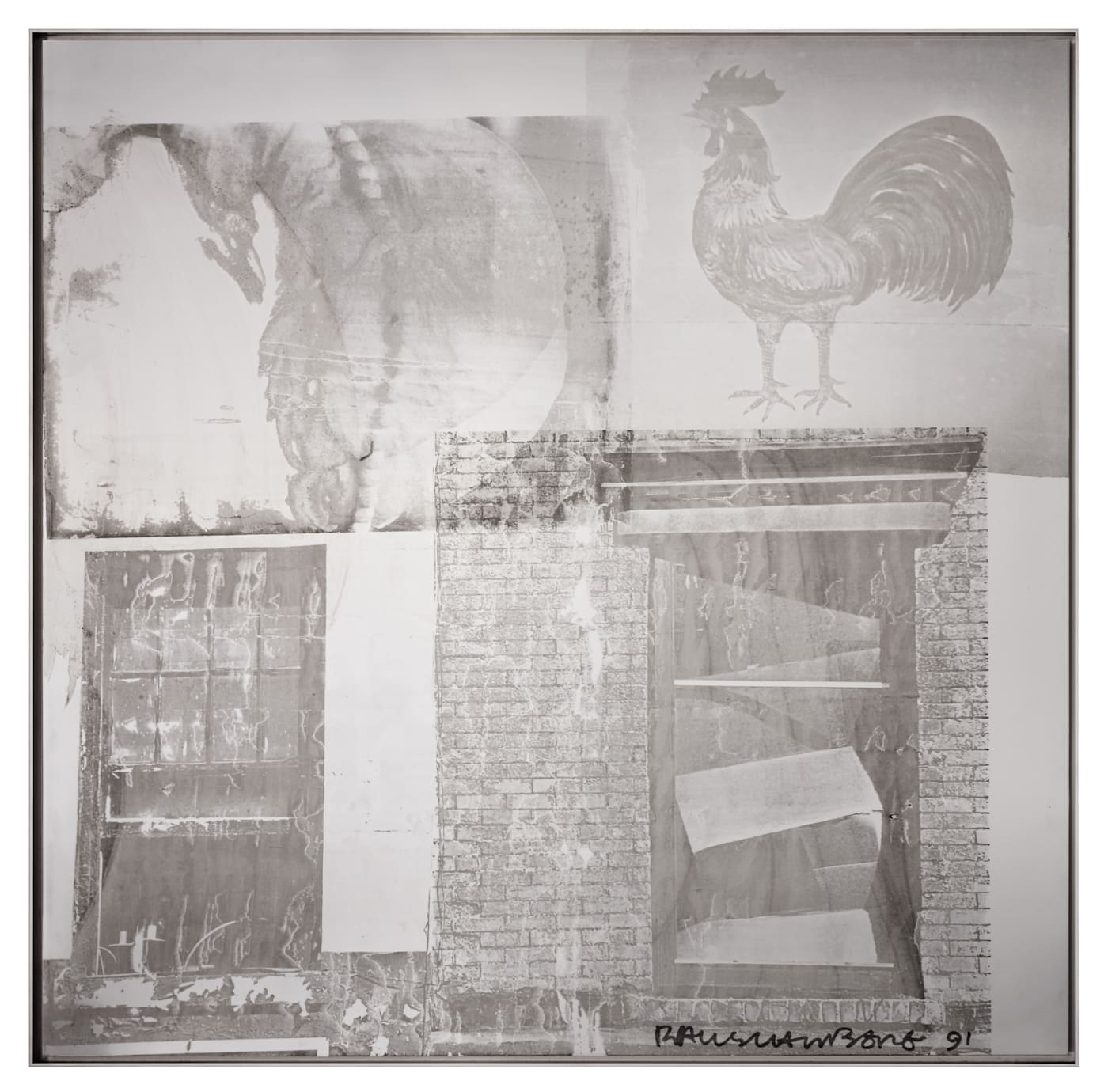 Robert Rauschenberg House Call (Phantom), 1991 Silkscreen ink on anodised mirrored aluminium 122 x 123.1 cm (48.03 x 48.46 in)