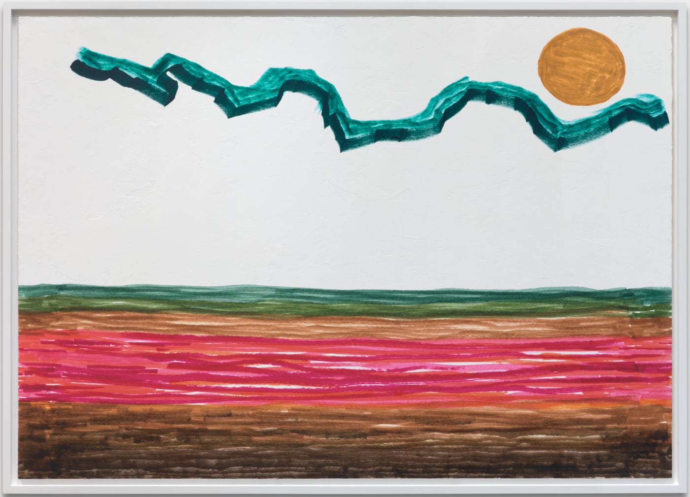 Jean-Marc Bustamante Half Moon, 2022 Oil stick, Acrylic varnish on gesso sanded panel 140 x 198 cm (55.12 x 77.95...