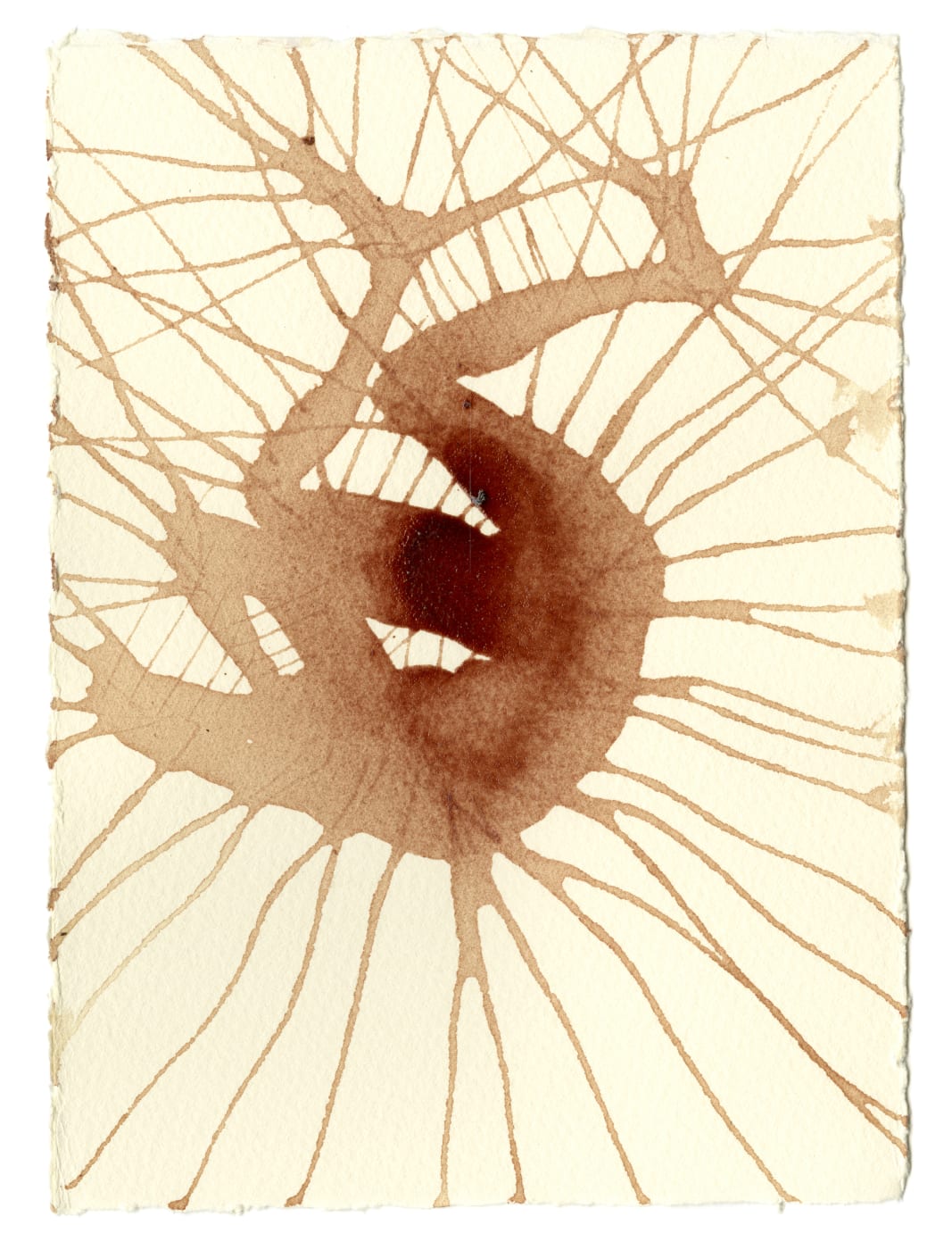 Antony Gormley 20TH BLOOD FIELD I, 2021 Blood on paper 19 x 14 cm (7.48 x 5.51 in)