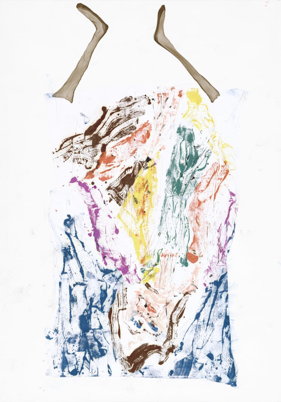The same group of paintings in the exhibition feature a new element in Baselitz’s visual vocabulary: a disjointed pair of...