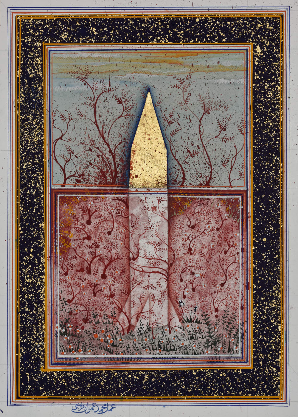 Exploring the scars left on the landscape by such conflicts, the artist retraces past motifs, including the missile that was...