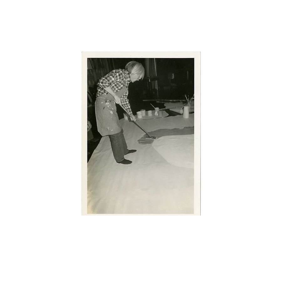Rolls of canvas were laid out on the floor of Warhol’s New York studio and the artist, his assistants and...
