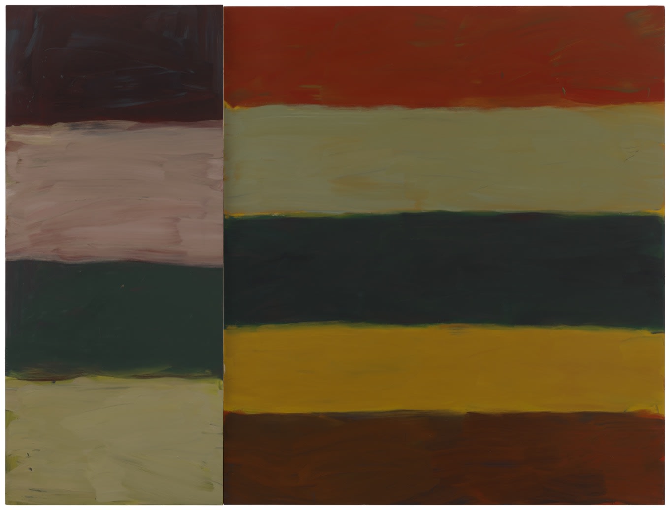 Begun in 2013, Scully’s Landline series marked a shift in the artist’s practice, evoking horizons and landscapes, rather than the...