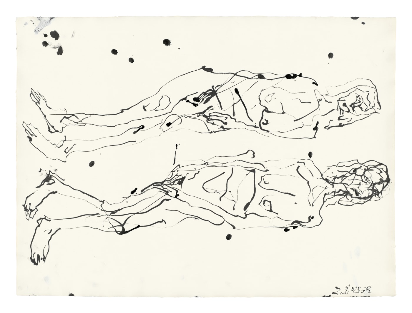 It was a dream that inspired Baselitz to paint himself and his wife once again with a new evanescent quality...