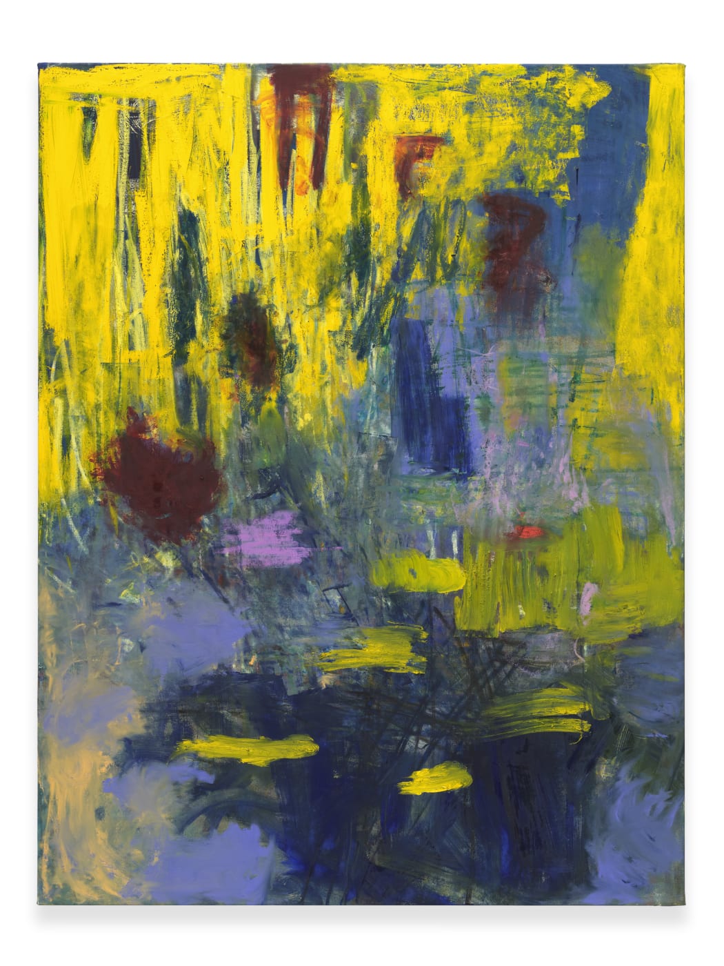 Yellow Yellow Blue, 2025 Acrylic, oil, pastel and oil stick on canvas 199.6 x 152.3 cm (78.58 x 59.96 in)