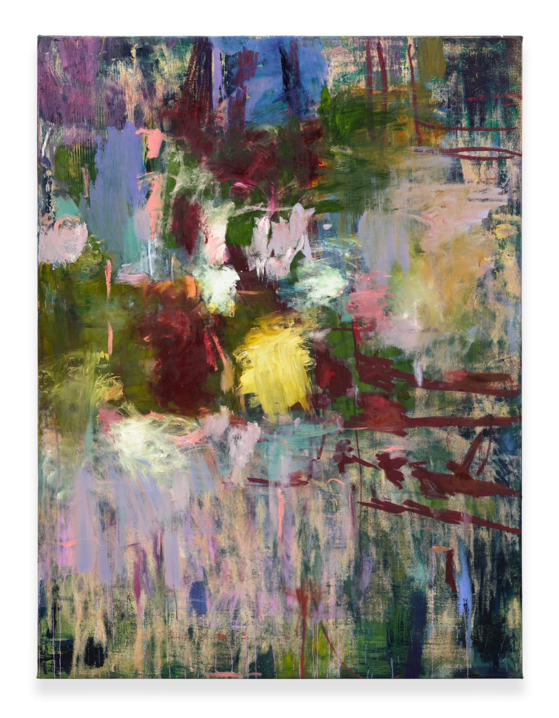 On your back, 2025 Acrylic, oil, pastel and oil stick on canvas 199.6 x 152.3 cm (78.58 x 59.96 in)