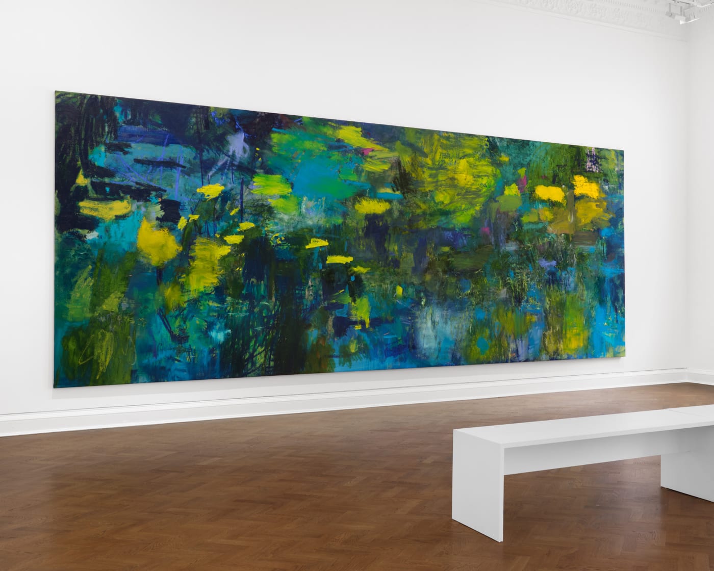 You came down (earth) I, 2025 Acrylic, oil, pastel and oil stick on canvas 272 x 685 cm (107.08 x...