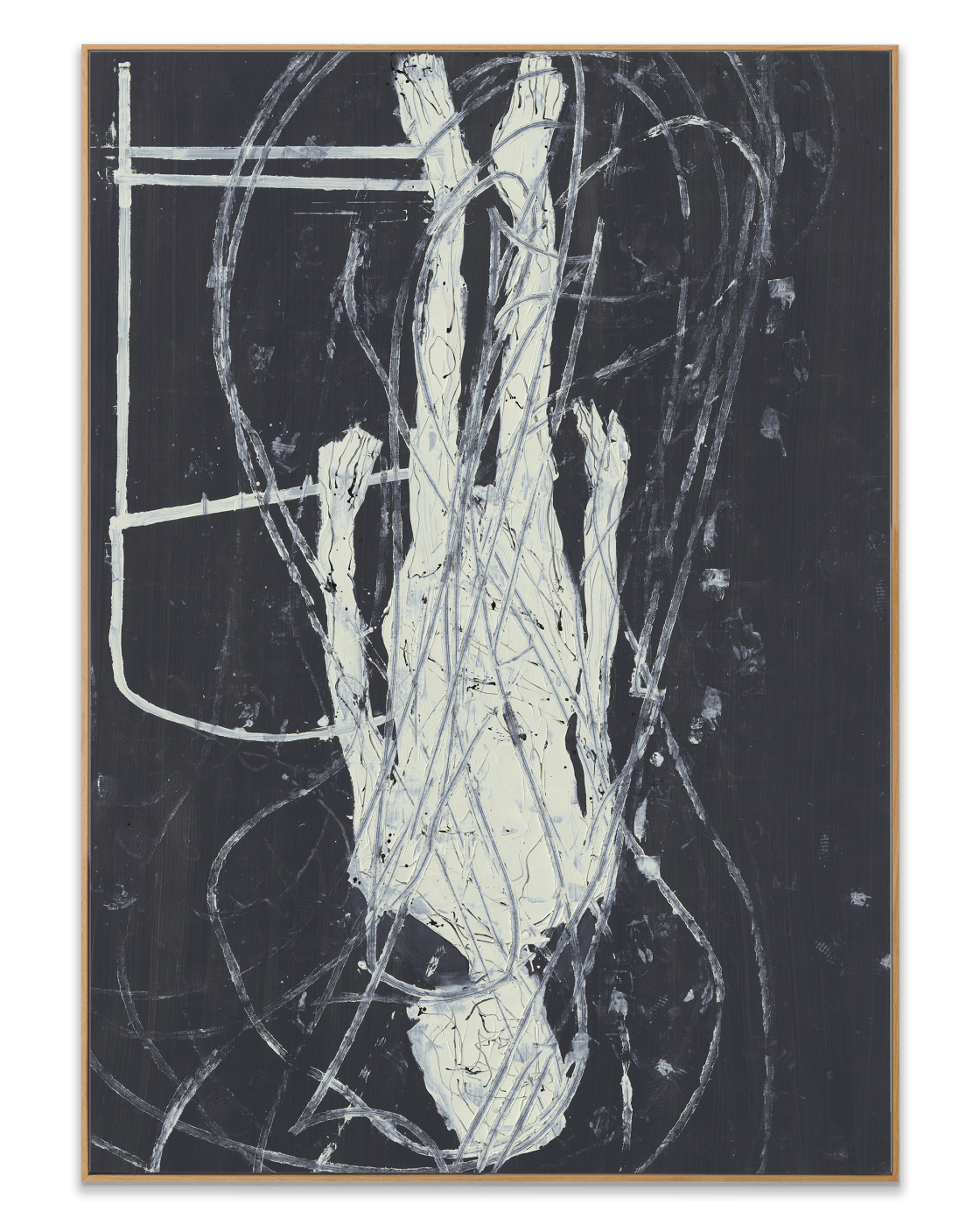 Georg Baselitz Was ist, ist war nicht, 2025 Oil on canvas 300 × 215 cm (118.11 x 84.65 in)