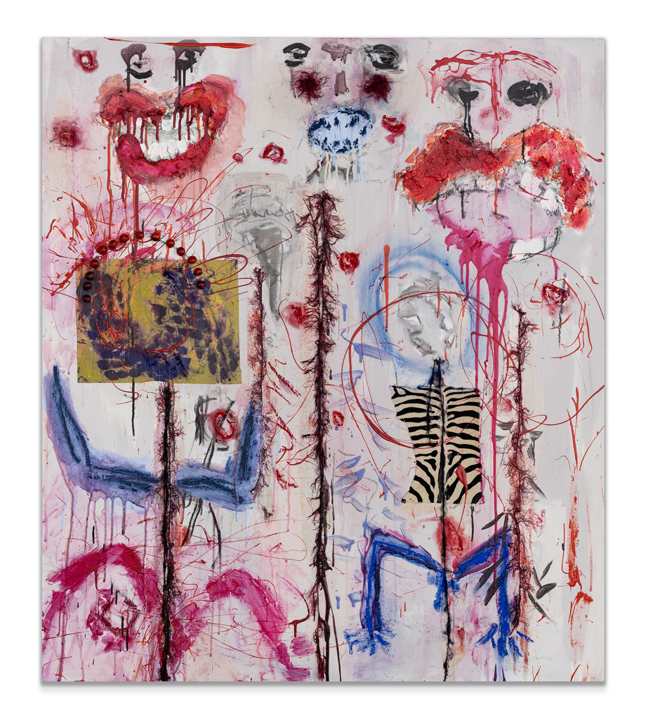 Joan Snyder Modern Times, 2006 Oil, acrylic, fabric, paper, charcoal and jewels on panel 121.9 x 106.7 cm (48 x...