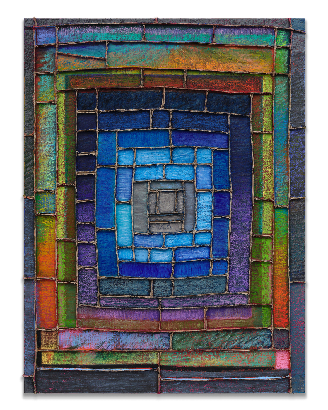 Zadie Xa Labyrinth, 2025 Oil paint on oil bar on stitched linen 180 x 135 cm (70.87 x 53.15 in)