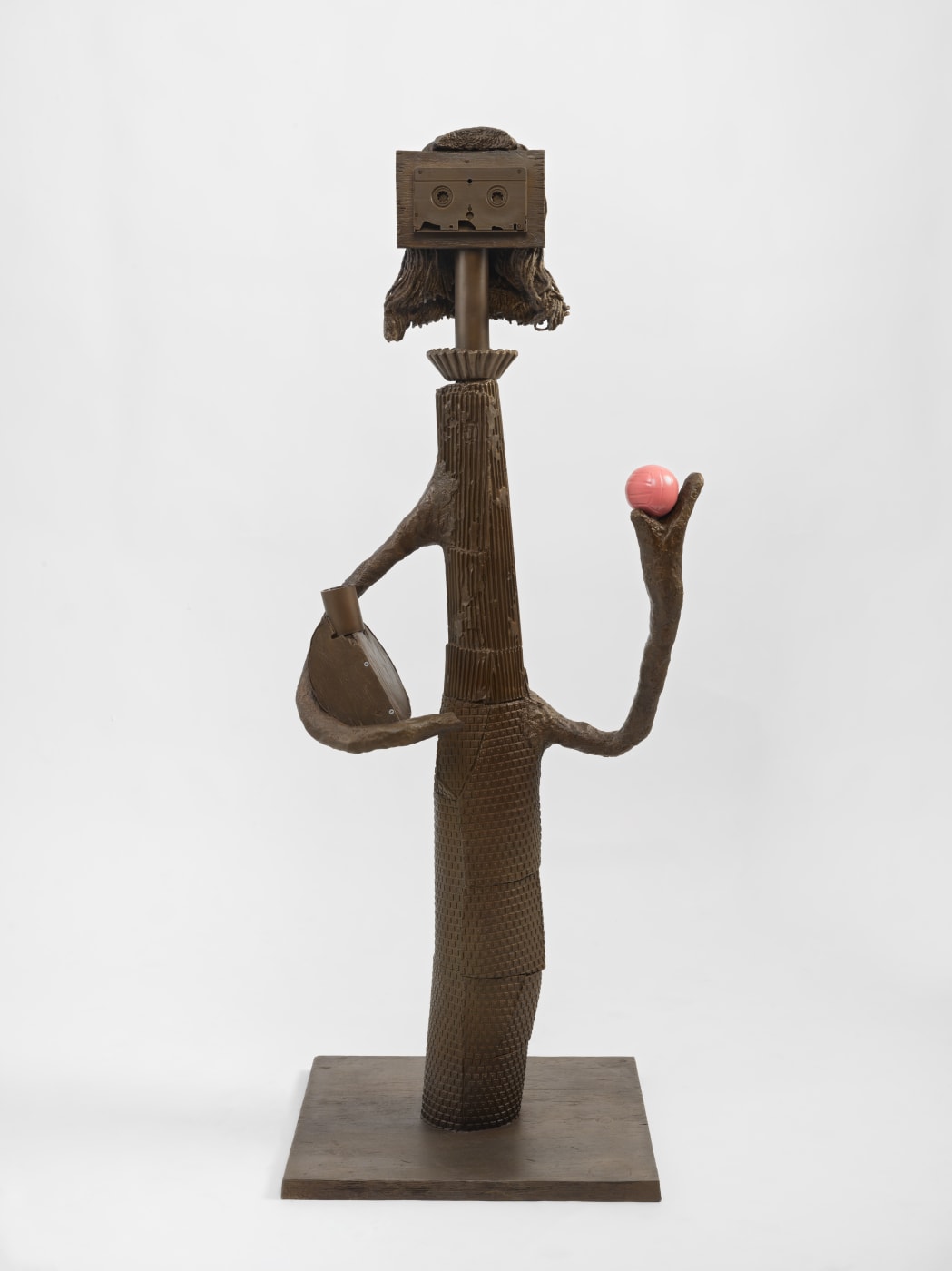 Tom Sachs Woman with Orange, 2025 Enamel and ferric nitrate patina on silicone bronze with stainless steel hardware 180.3 ×...