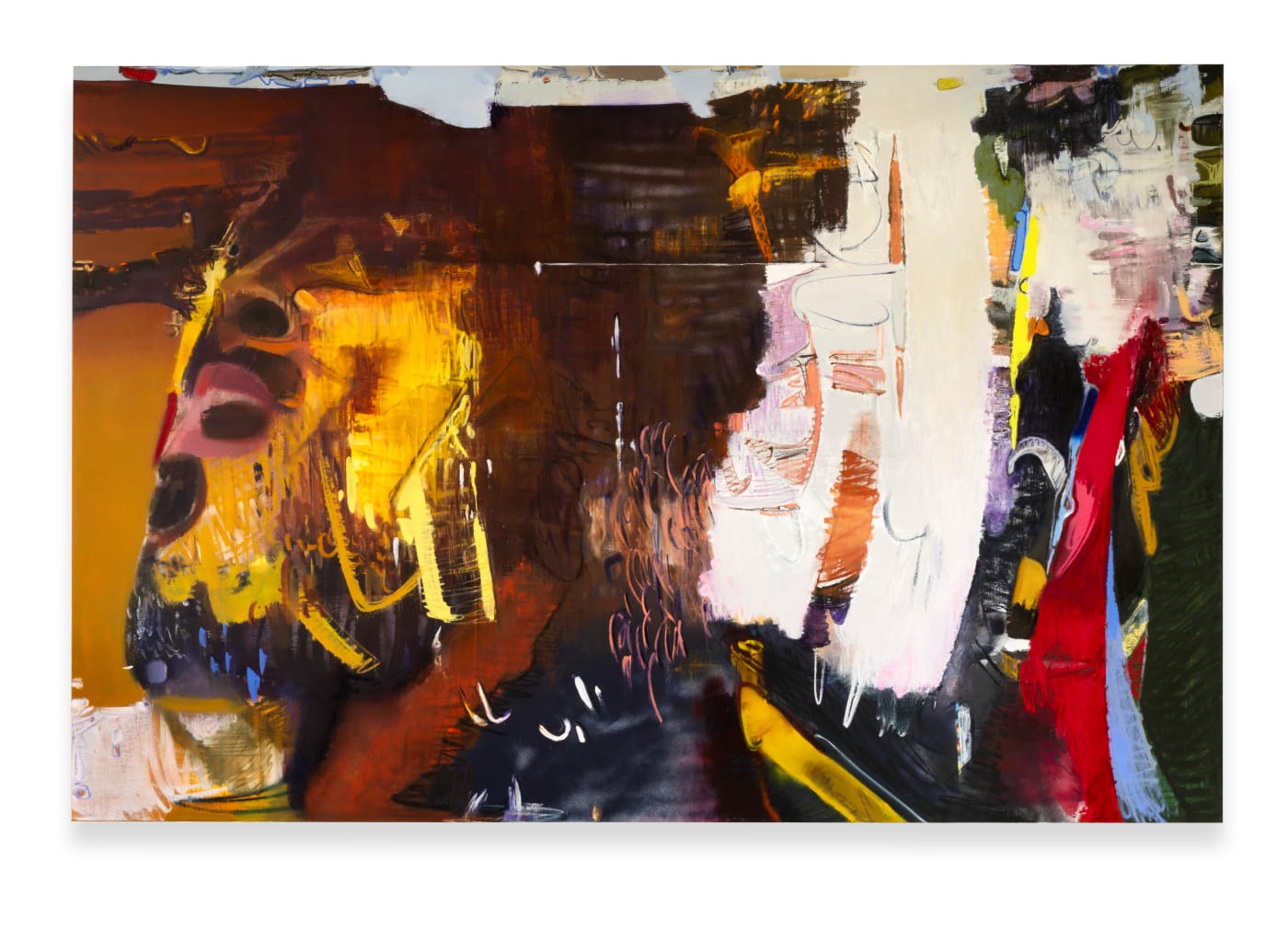 Han Bing The things I'd do To spend a little time in Hell, 2025 Oil paint, oil stick and spray...