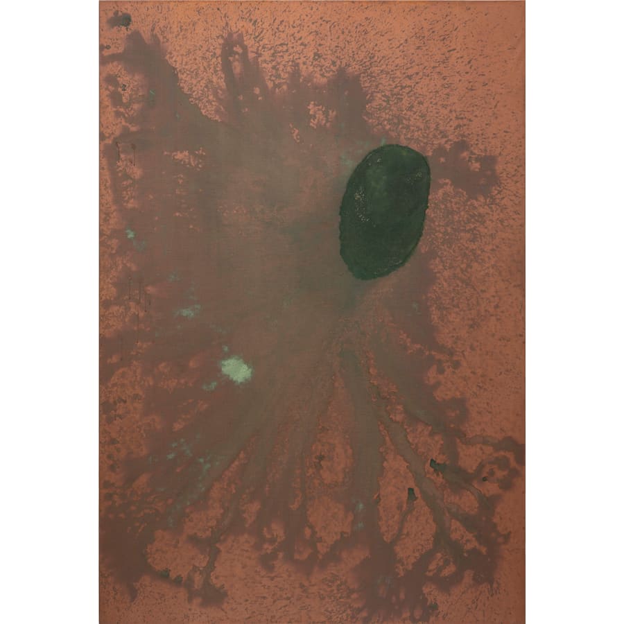 With their shimmering patinas and colouristic variations, Warhol's Oxidation paintings mark a key development in his Piss painting series. Taking...
