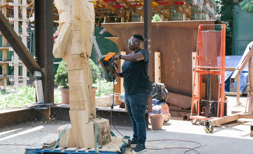 “I use found materials in most of my work. I appreciate what people don’t appreciate. I come from a community...