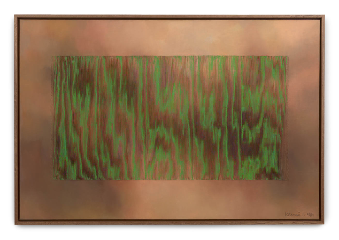 ‘Vetés / Sowing’ is a striking example of Keserü's mature practice, fusing local tradition with modernist trends. The work is...