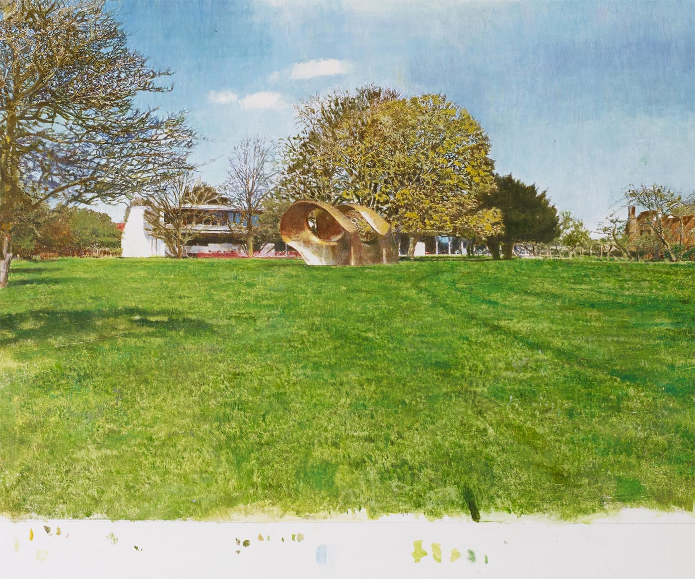 ‘Sculpture Landscape – Double Oval’ continues Araujo's engagement with diverse forms of modernist expression. The painting depicts Henry Moore’s monumental...