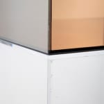 glass cube by Larry Bell