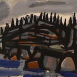 Leo Garel, Winter Landscape with Yellow Sun (#7256)